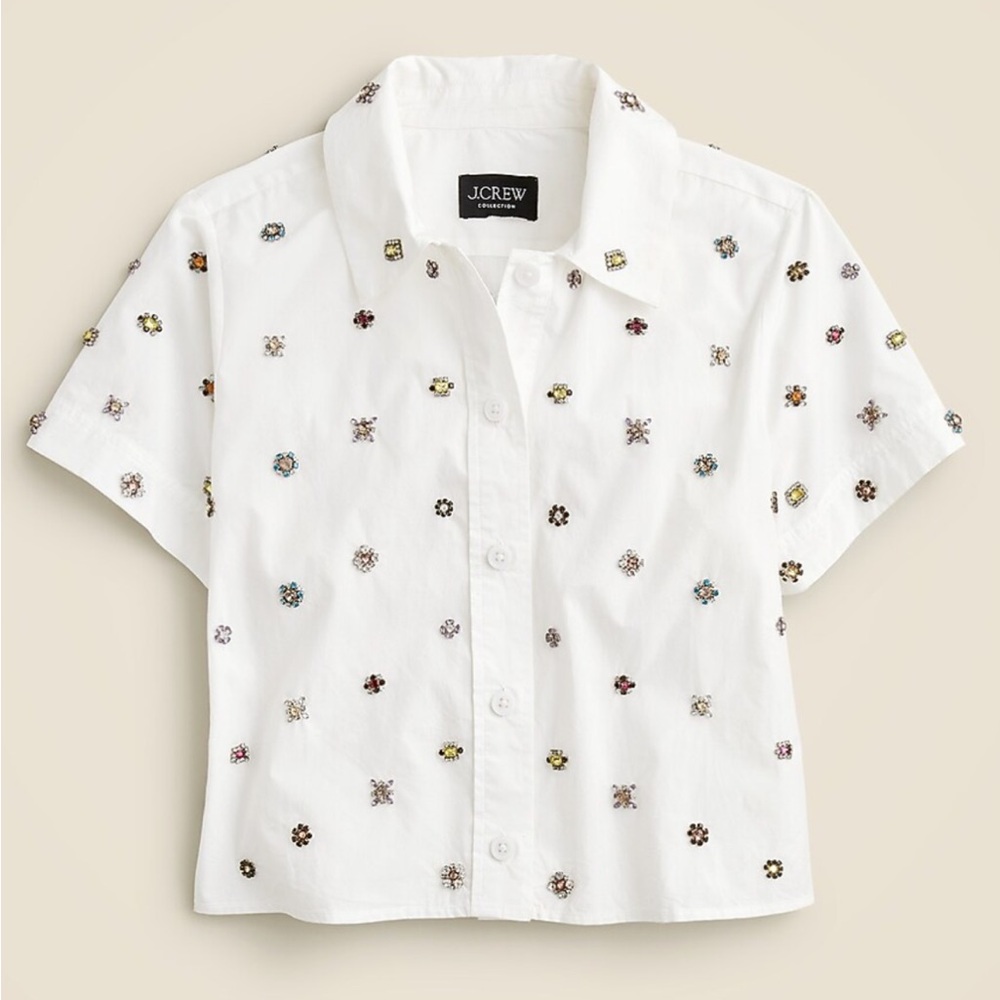 J. Crew Gamine Jewel Shirt